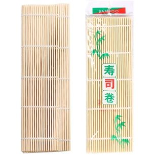 Pack 6 Esterillas Redondas Bamb&uacute; Sushi 24x24 Cm