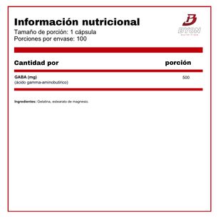 Gaba 500 Mg 100 C&aacute;psulas