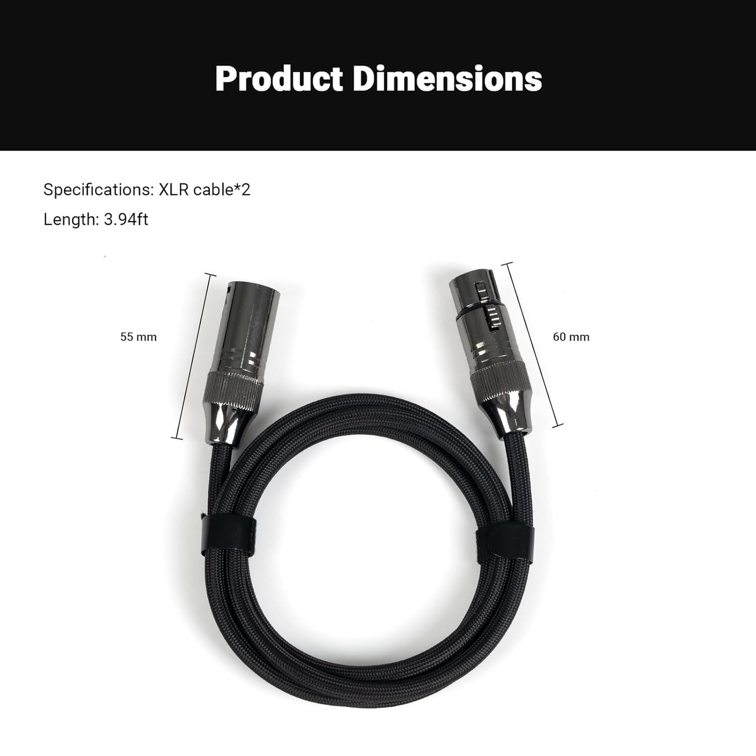 Par De Cables Xlr Para Sistemas De Audio 1,2m M/h Fosi Audio image number 3.0