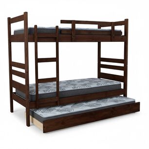 Camarote Desmontable Triple L210 Cm /colchones Ideal 1.5 Plaza