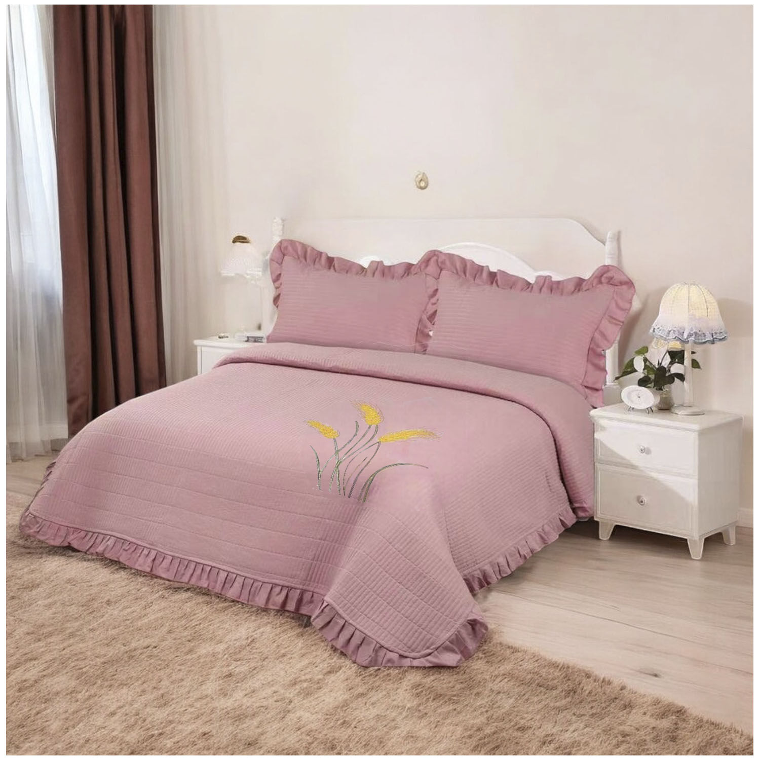 Cubrecama Tipo Quilt Bordado 2 Plazas-02 image number 1.0