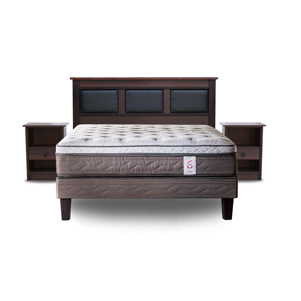 Cama Europea Rosen New Style 6 / 2 Plazas / Base Normal + Set de Maderas Argos image number 0.0
