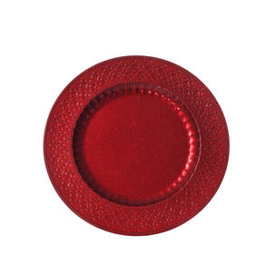 Plato De Navidad Casaideal Circular Bordado Rojo