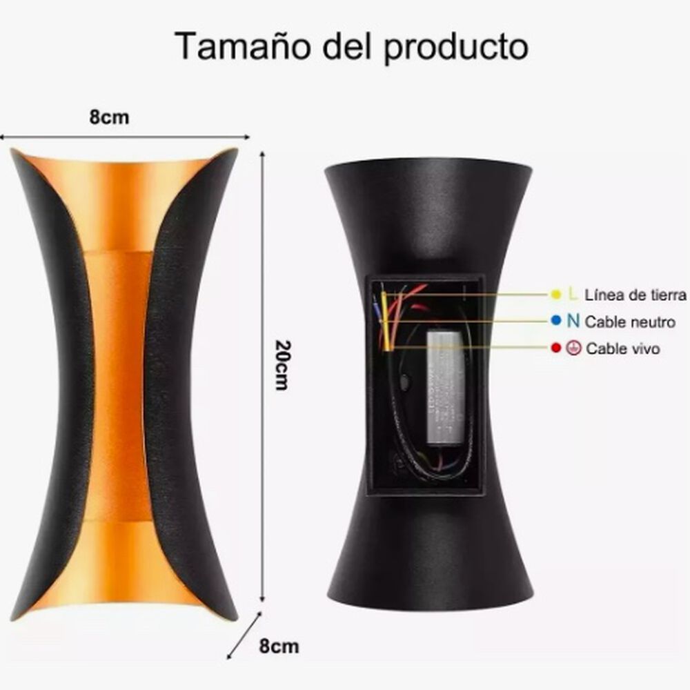 Aplique Led C&aacute;lida Moderno Impermeable image number 1.0