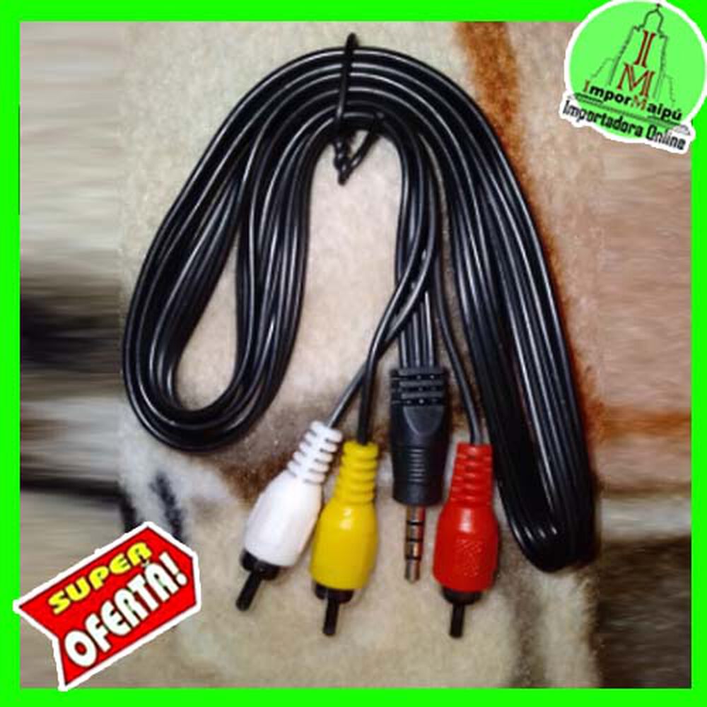 Cable Audio Rca Jack 3.5 Mm 3 X 1 Salida Auxiliar. Aux. Macho Plug Carro Ps3 image number 8.0