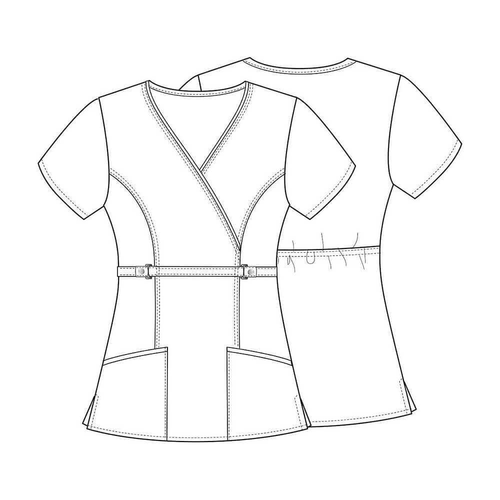 Polera Clinica Cherokee Luxe Azul Marino Enfermera image number 4.0