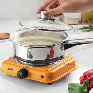 Cocina Eléctrica Portátil 1 Plato 1000w De Potencia Naranja