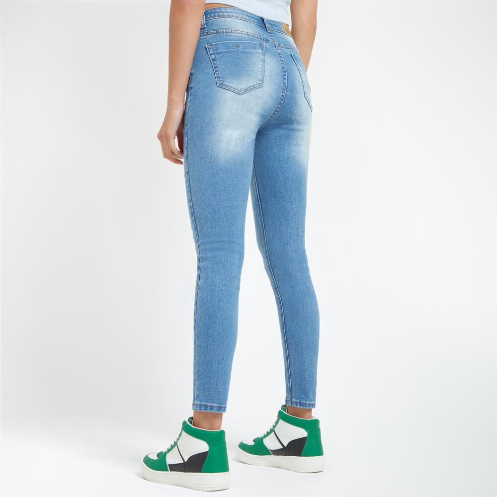 Jeans Bordado Tiro Alto Super Skinny Mujer Freedom image number 3.0