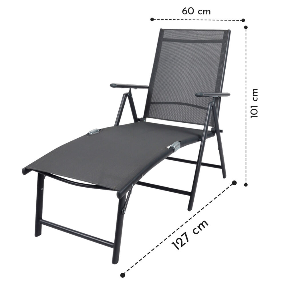 Reposera Aluminio Plegable Gris image number 2.0