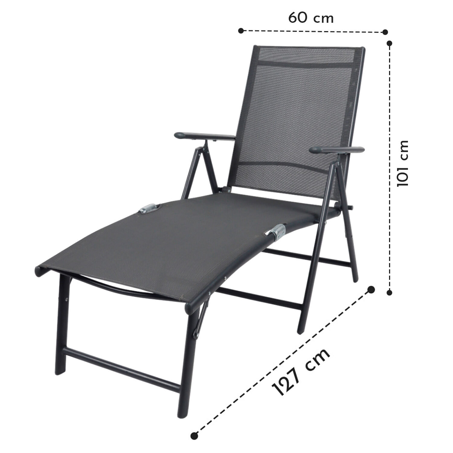 Reposera Aluminio Plegable Gris image number 2.0