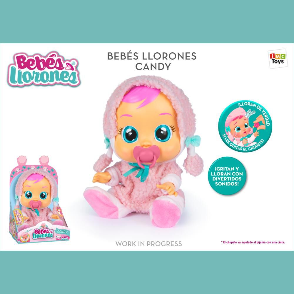 Muñeca Cry Babies Bebes Llorones Candy image number 1.0