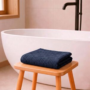 Toalla De Ba&ntilde;o Cuerpo Savoy Nautica Home 76x137cm 100% Algod&oacute;n Ultra Suave Azul
