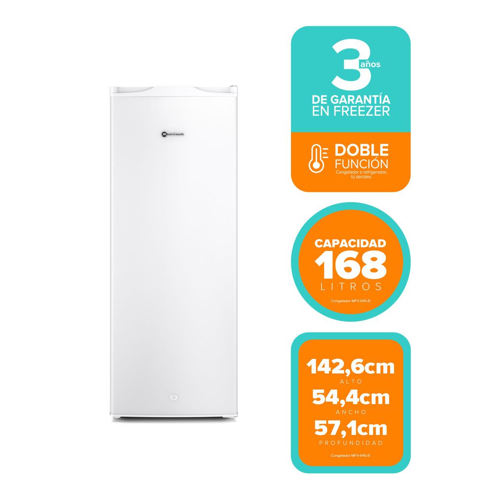 Freezer Mfv645b Blanco 168l Vertical Mademsa image number 1.0