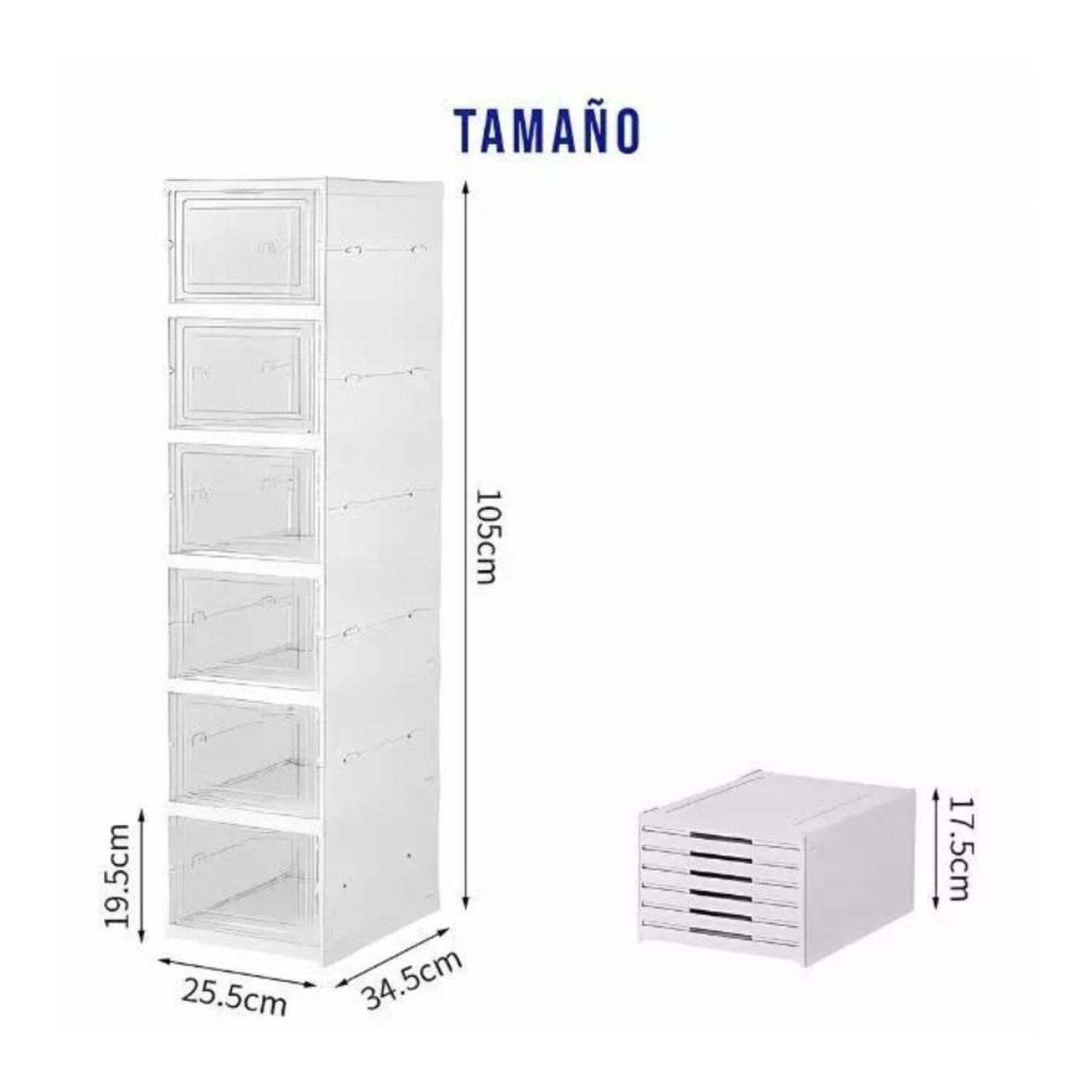 Organizador De Zapatos Plegable 6 Niveles Caja Transparente image number 3.0