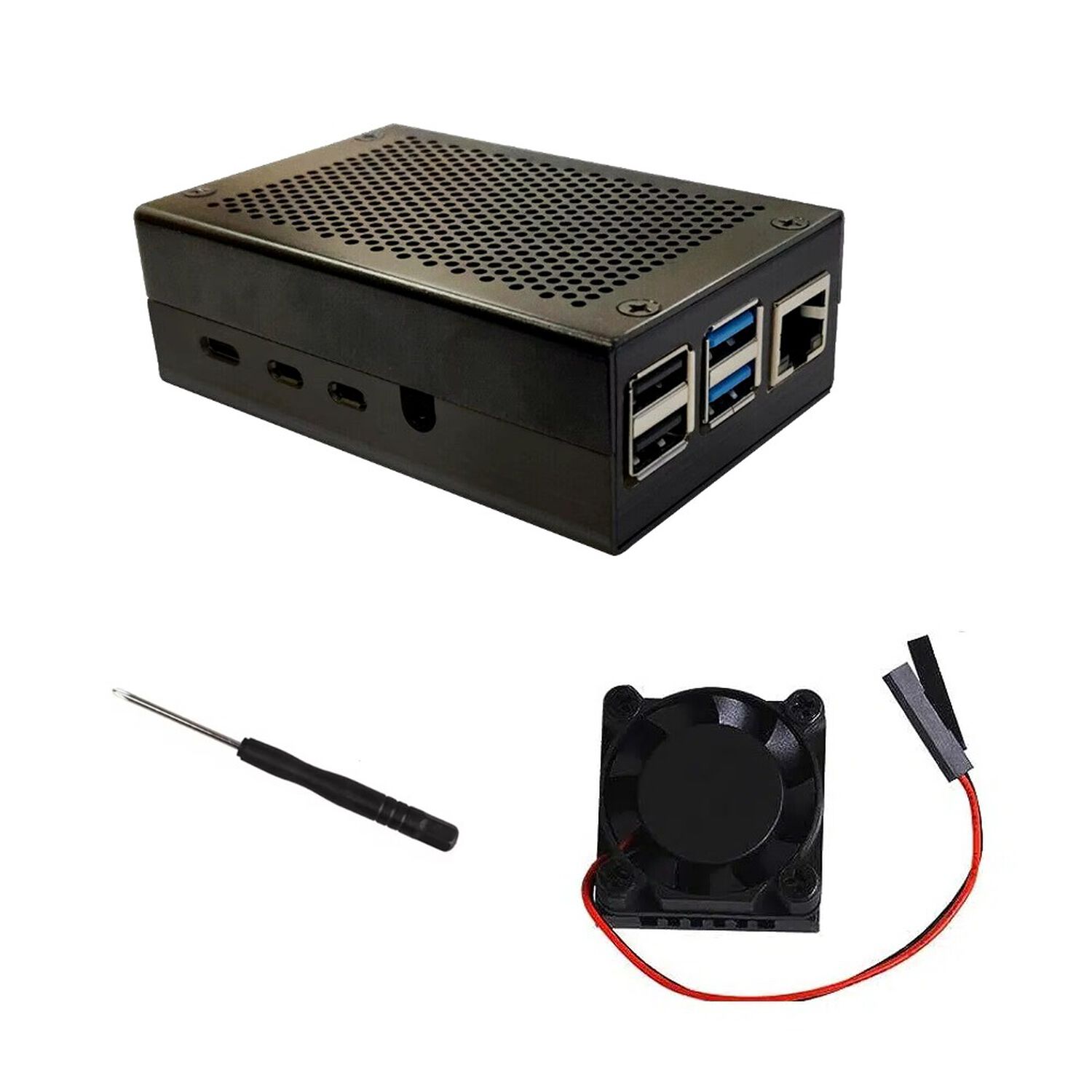 Carcasa Para Raspberry Pi 4 Modelo B Con Ventilador image number 0.0