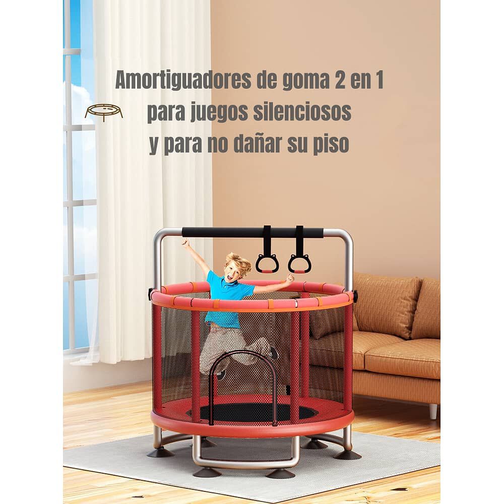 Cama El&aacute;stica Trampoline 150cm Con Barra Ejercicio Lubabycas image number 6.0