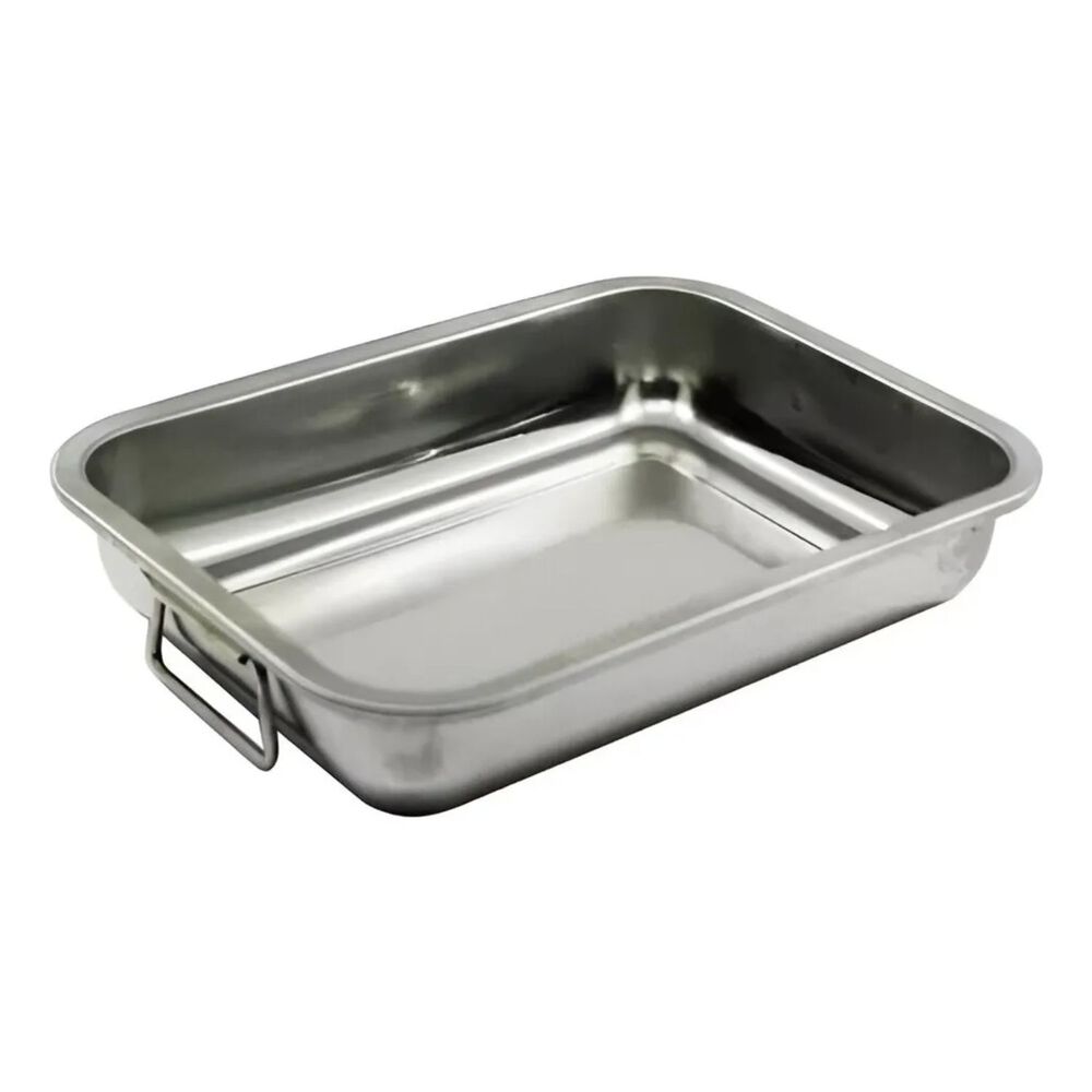 Bandeja Fuente Acero Inoxidable Con Asas Manillas 40x30 Cm image number 3.0