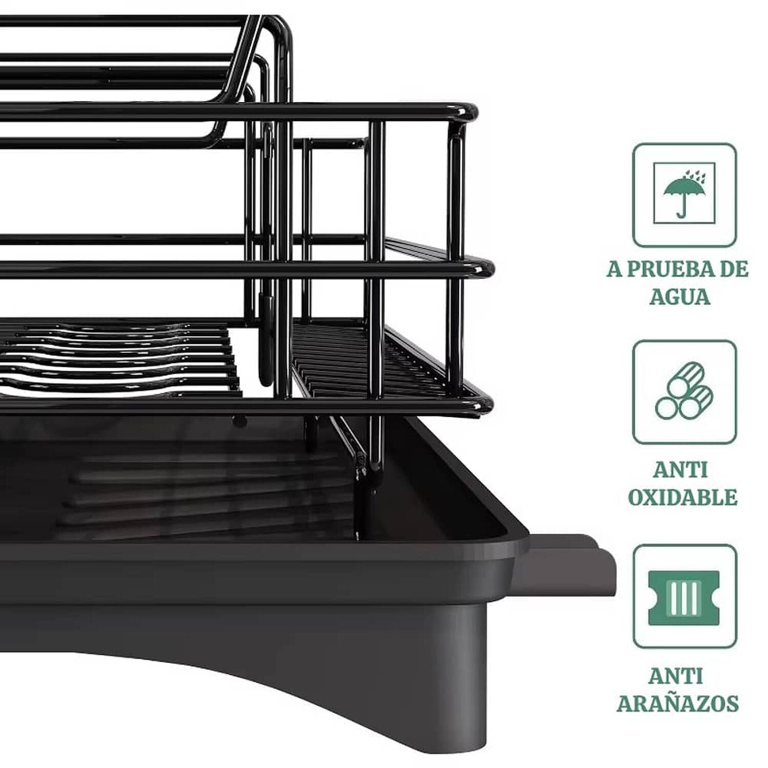 Secador Escurridor Platos 2 Niveles Desmontable Moderno image number 3.0