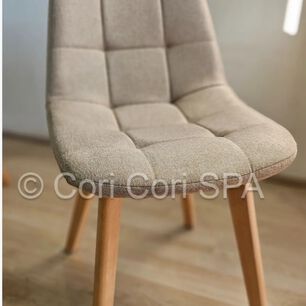 Silla Capitonne Lino Beige