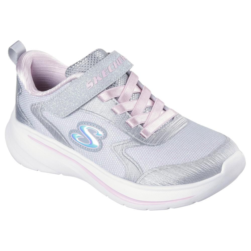 Zapatilla Infantil Niña Skechers Wave 92 Ltgy image number 4.0