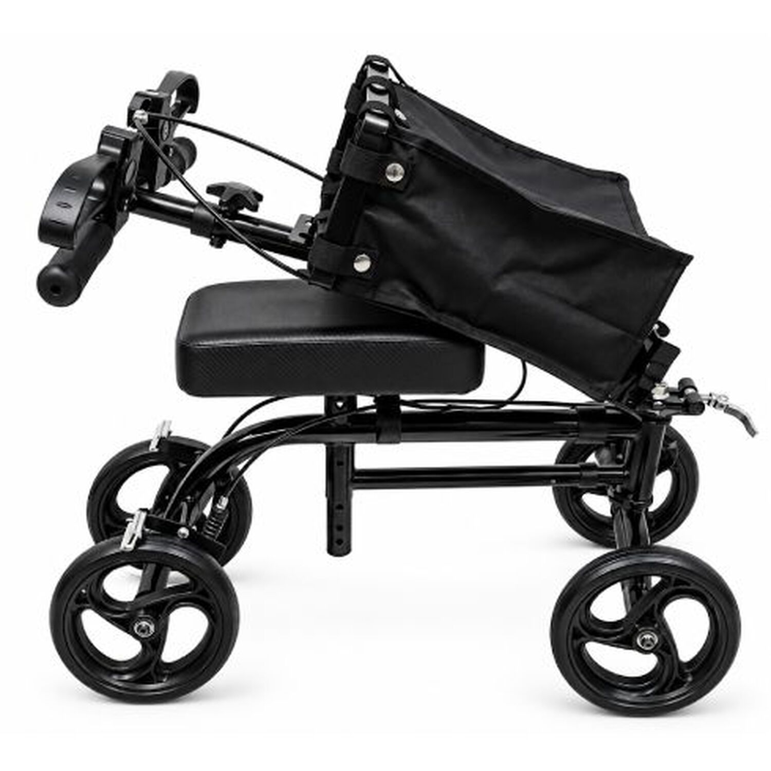 Andador De Rodilla Scooter Ortop&eacute;dico Oneder 9007ab Plegable Con Freno De Mano Y Bolso Negro image number 6.0