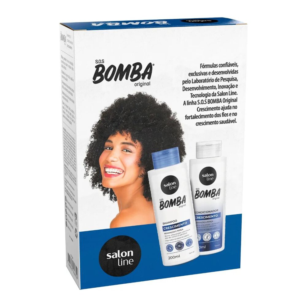 Kit Shampoo + Acond Sos Bomba Original 200 Ml Salon Line image number 1.0