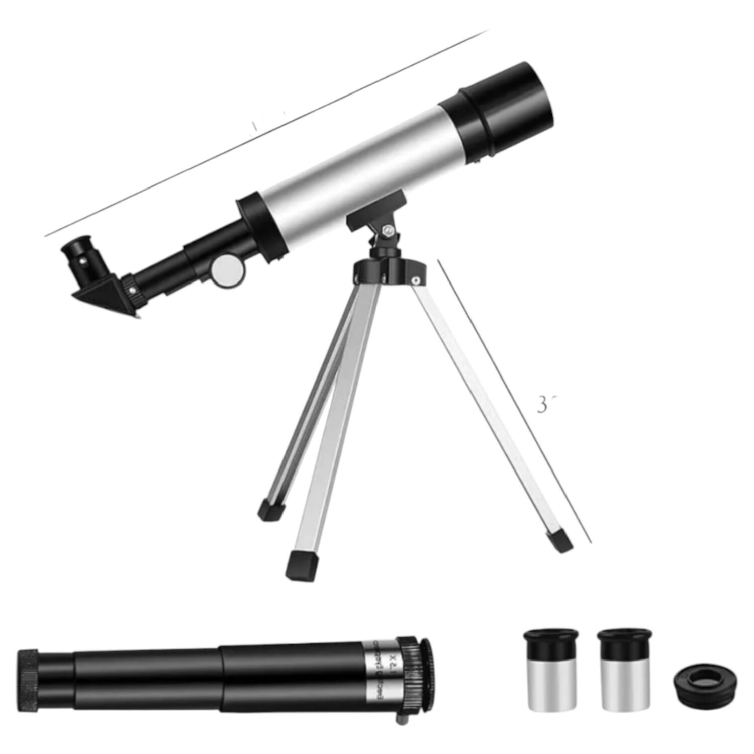 Telescopio Astron&oacute;mico Monocular 90x Hd De Aluminio Tl-070 image number 9.0