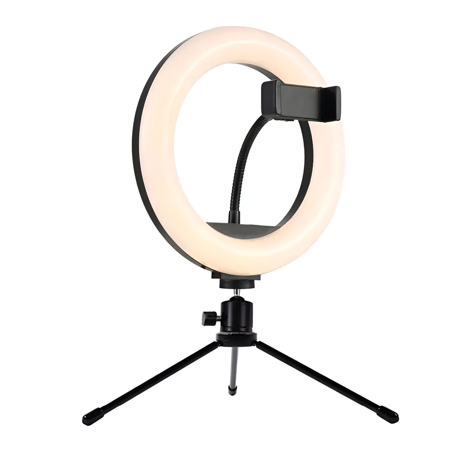 Aro De Luz Led Ajustable De 26cm Con Tripode + Soporte image number 1.0