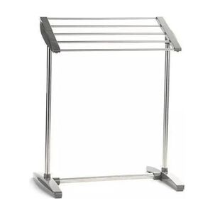 Tendedero Ropa Y Toalla Colgador De Pie Para Ba&ntilde;o Balc&oacute;n Plateado