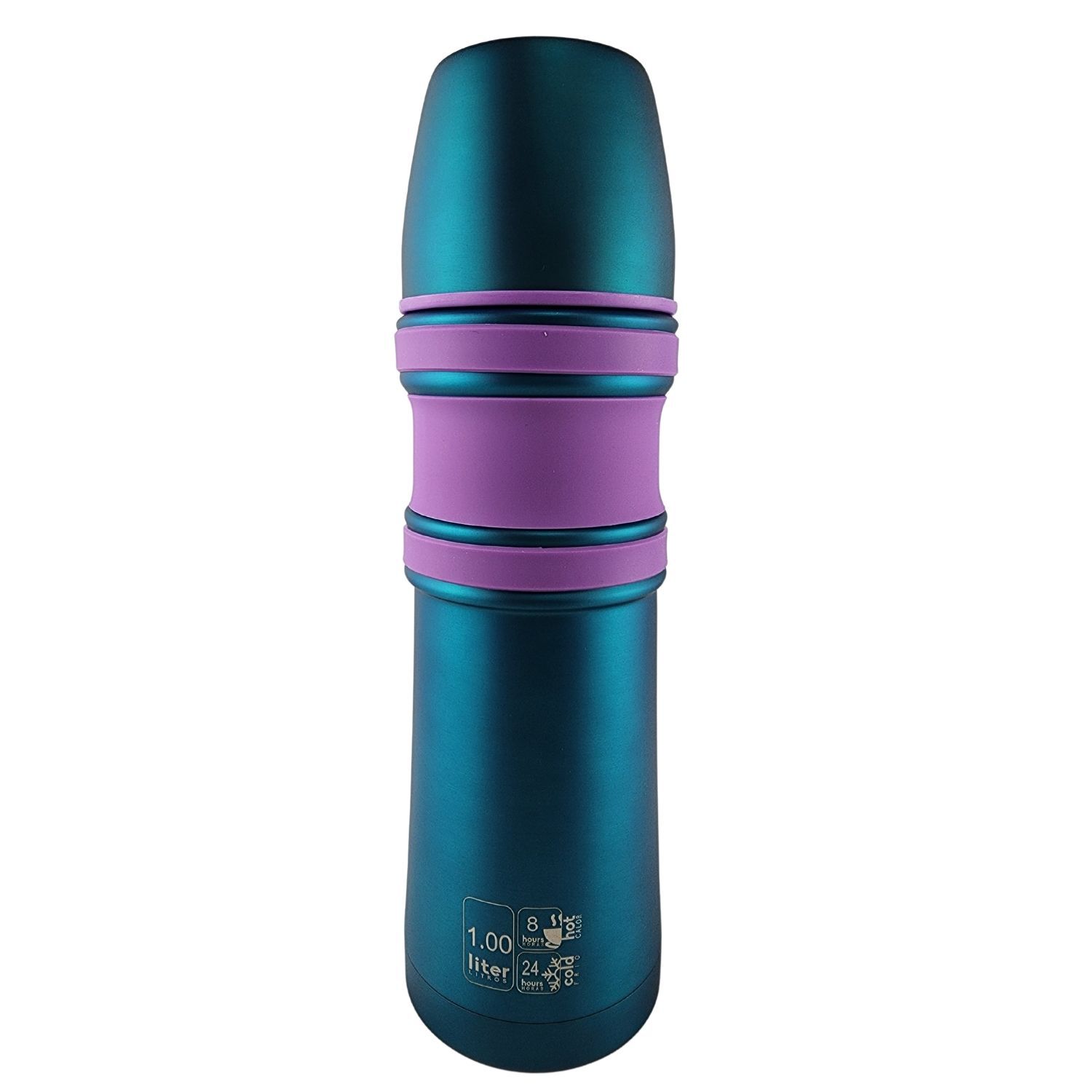 Termo Mega Slim Ii 1l Acero Inoxidable Bebidas Calientes Frias Turquesa image number 1.0