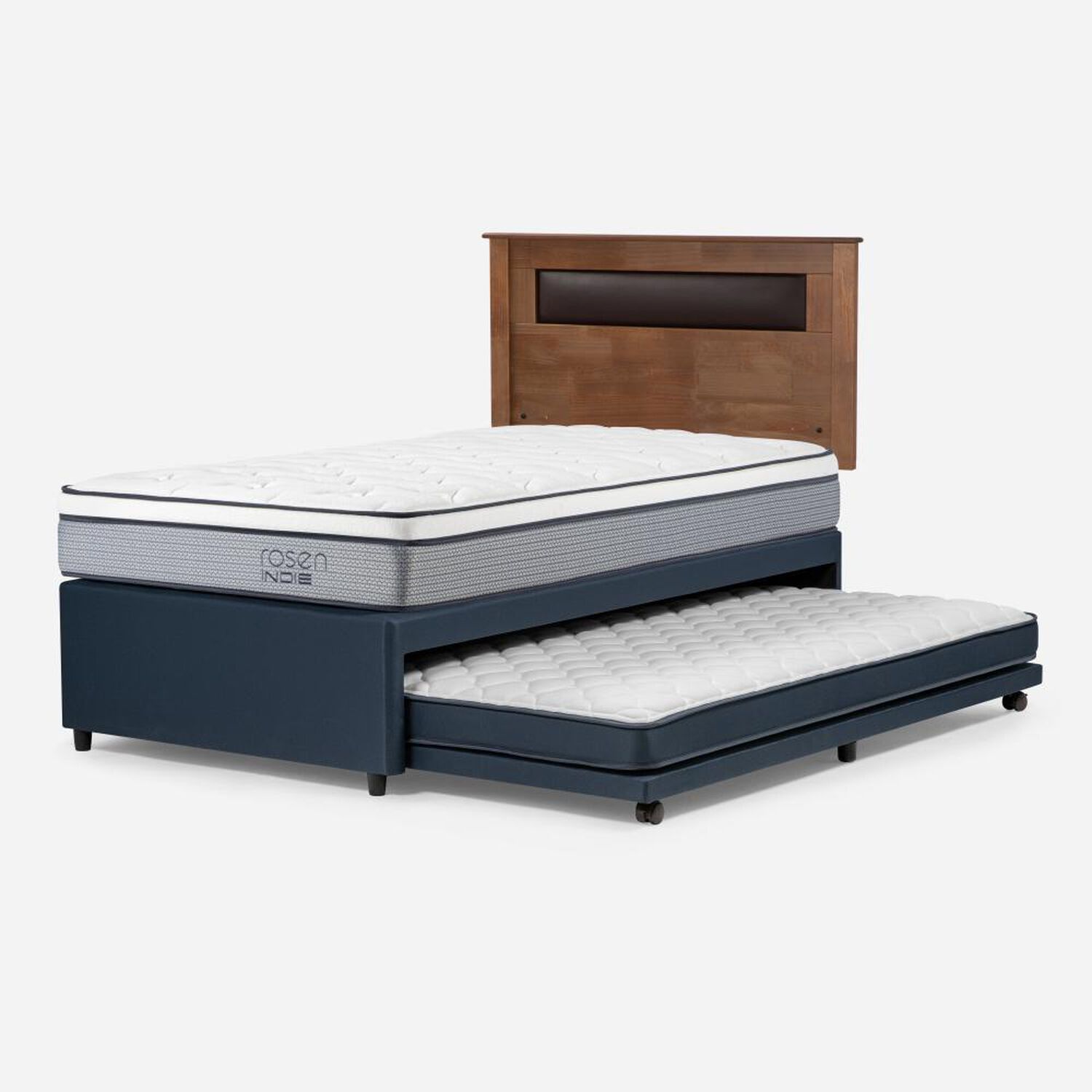 Cama Nido Rosen Indie / 1.5 Plazas / Base Normal + Respaldo Ferrara image number 3.0