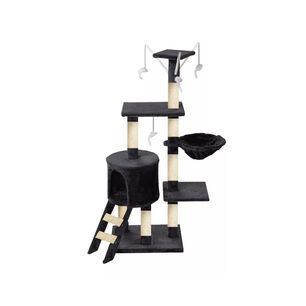 Torre Rascador Gatos 138cm Terciopelo Mas Juguetes