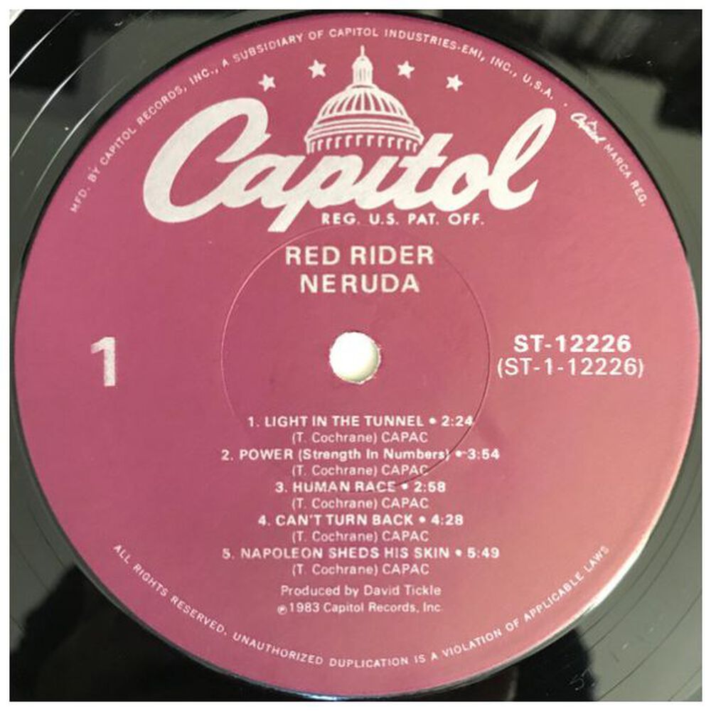 Red Rider - Neruda | Vinilo Usado image number 3.0