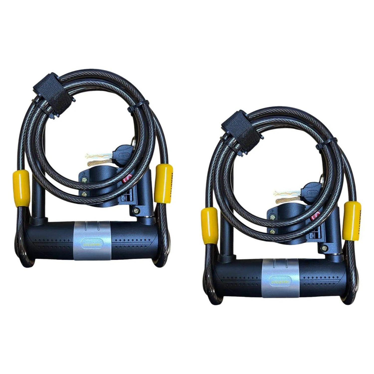 Pack 2 Candados U-lock Bulldog Con Cable Para Bicicleta Negro image number 0.0