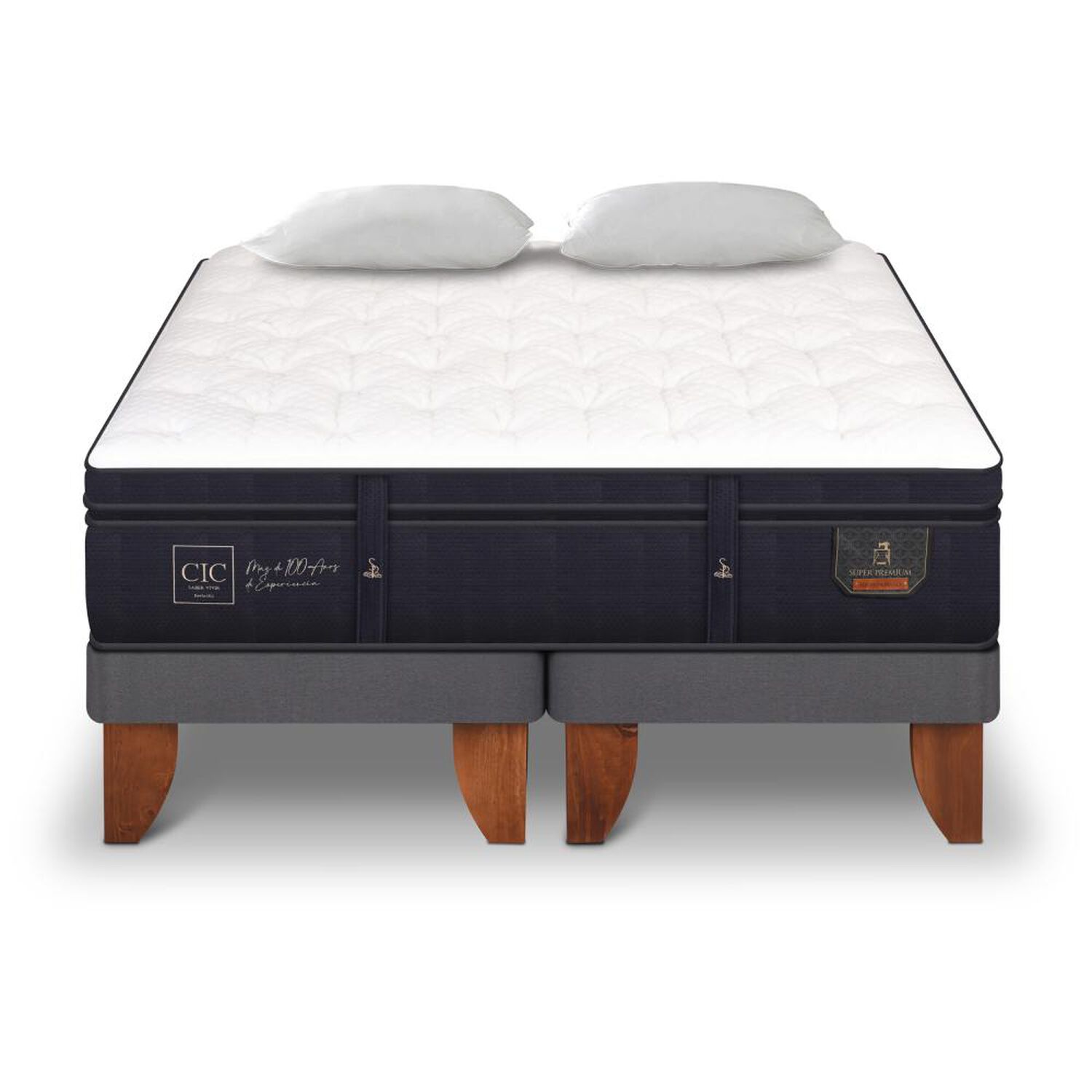 Cama Europea Cic Super Premium / King / Base Dividida + Almohadas image number 0.0