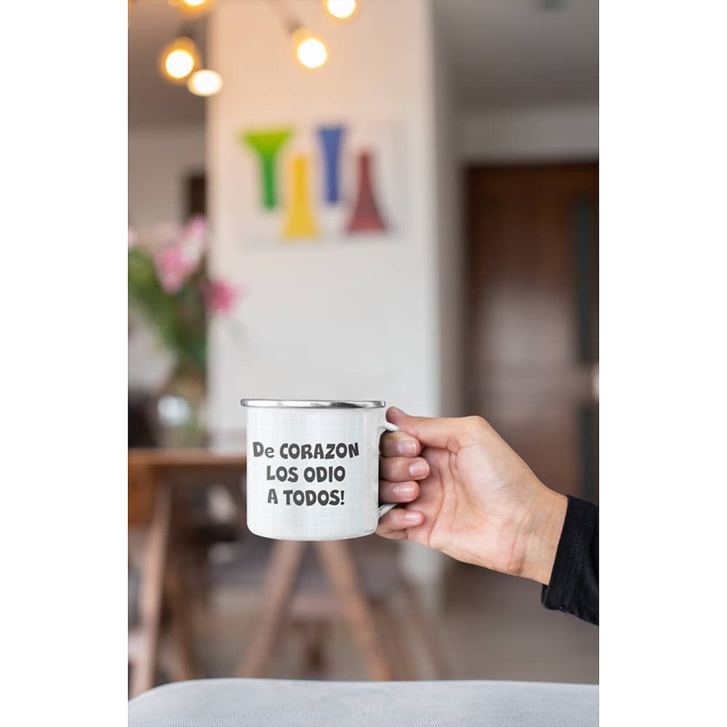 Taza Enlozada Lechera De Corazon Los Odios A Todos Regalo image number 1.0