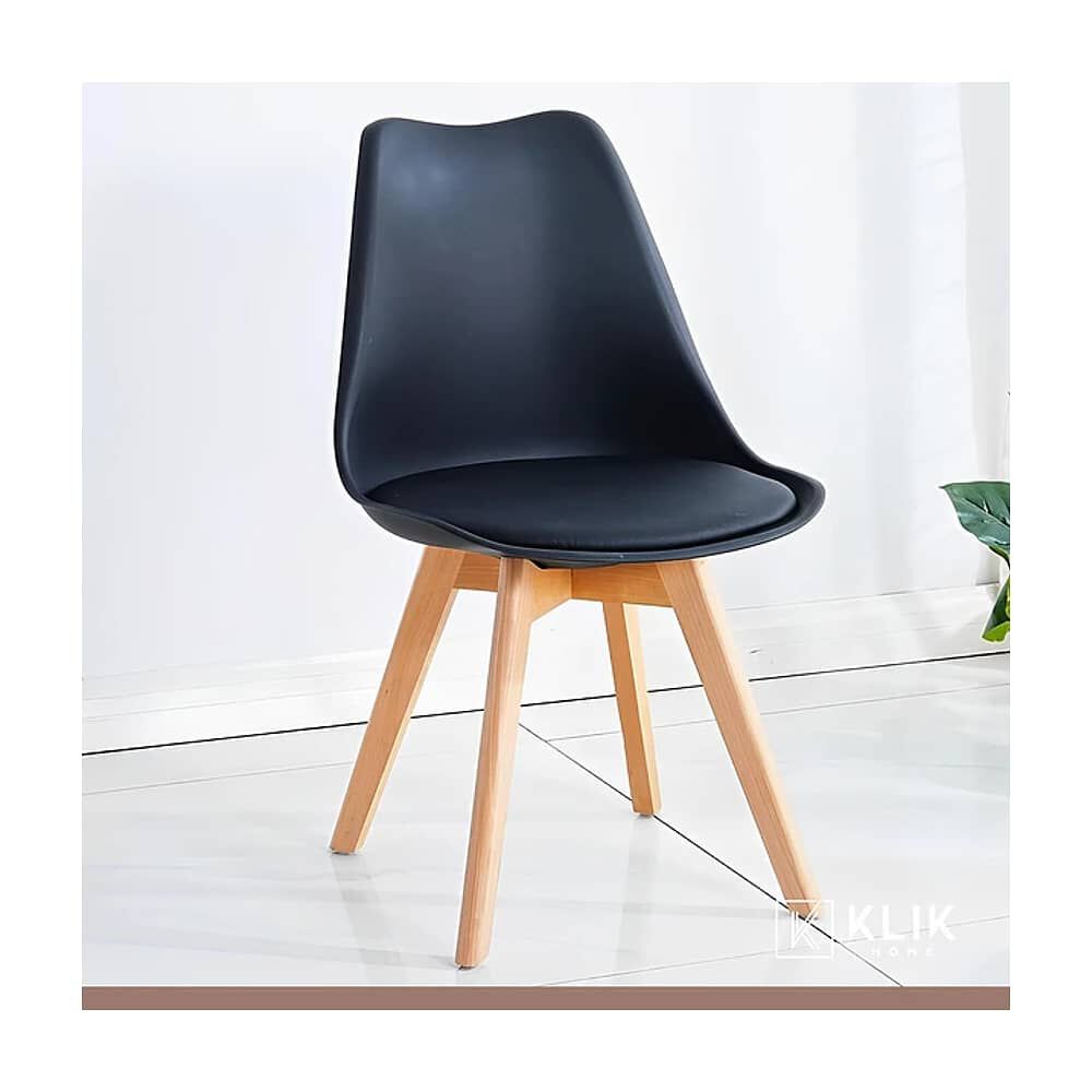 Comedor Mesa De Vidrio Rectangular 120x80 + 6 Sillas Tulip Negras image number 7.0