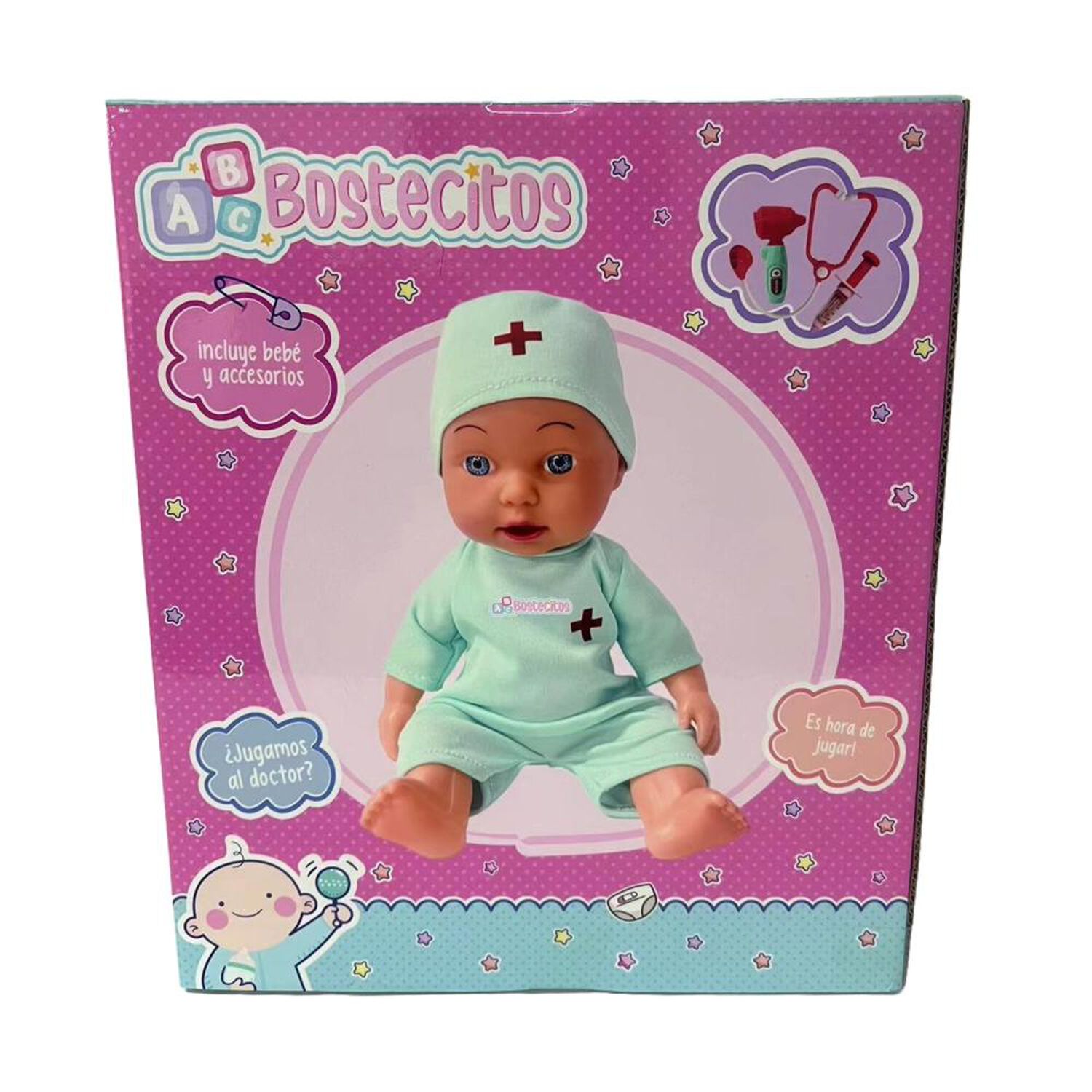 Mu&ntilde;eca Babydoll Bostecitos Abc Doctor 4 Acc image number 2.0