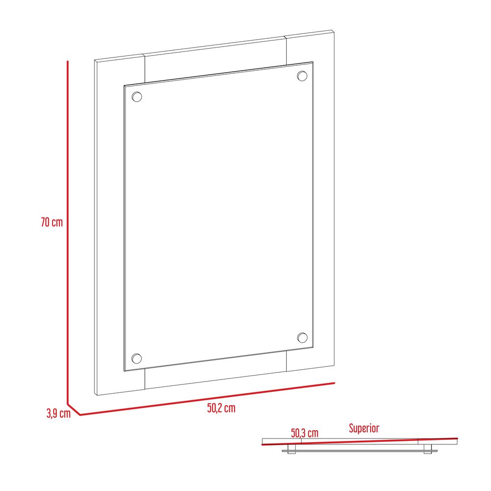 Espejo Rectangular Fm-077 130x45x1,11 image number 3.0