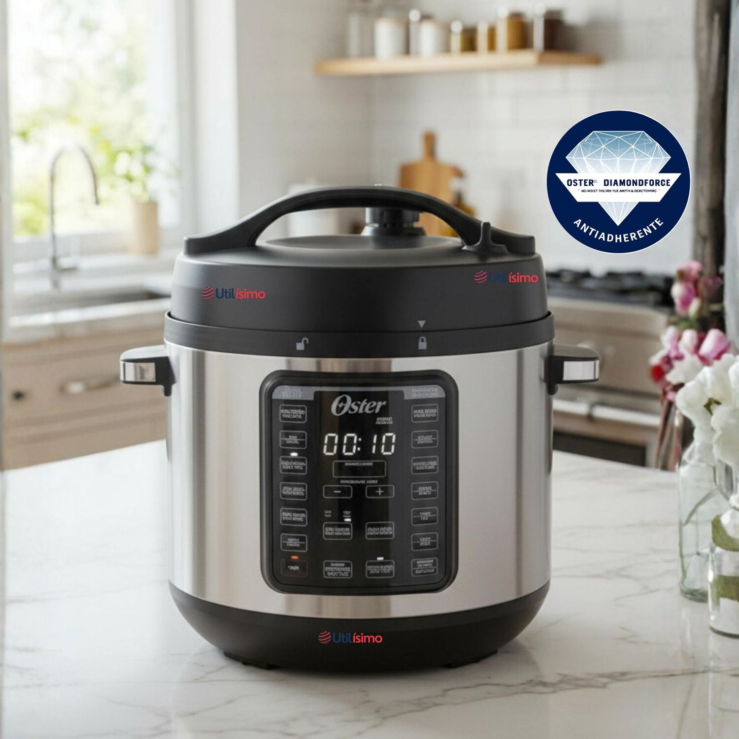 Oster Multiolla, Turbo, 7.5 L De Capacidad, Con 14 Funciones Recubrimiento Oster Diamondforce, Ckstpcect75df
