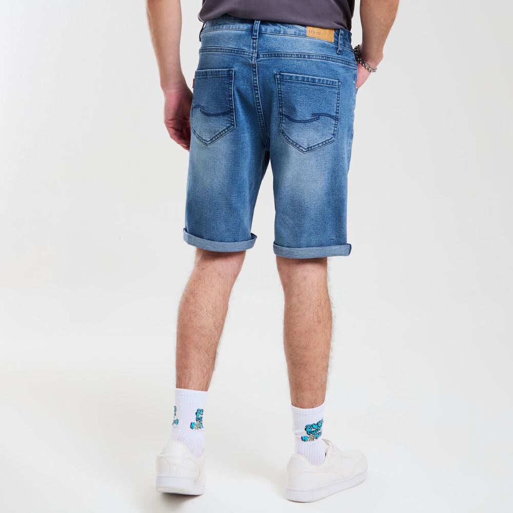 Bermuda Denim Tiro Medio Slim Hombre Skuad image number 3.0