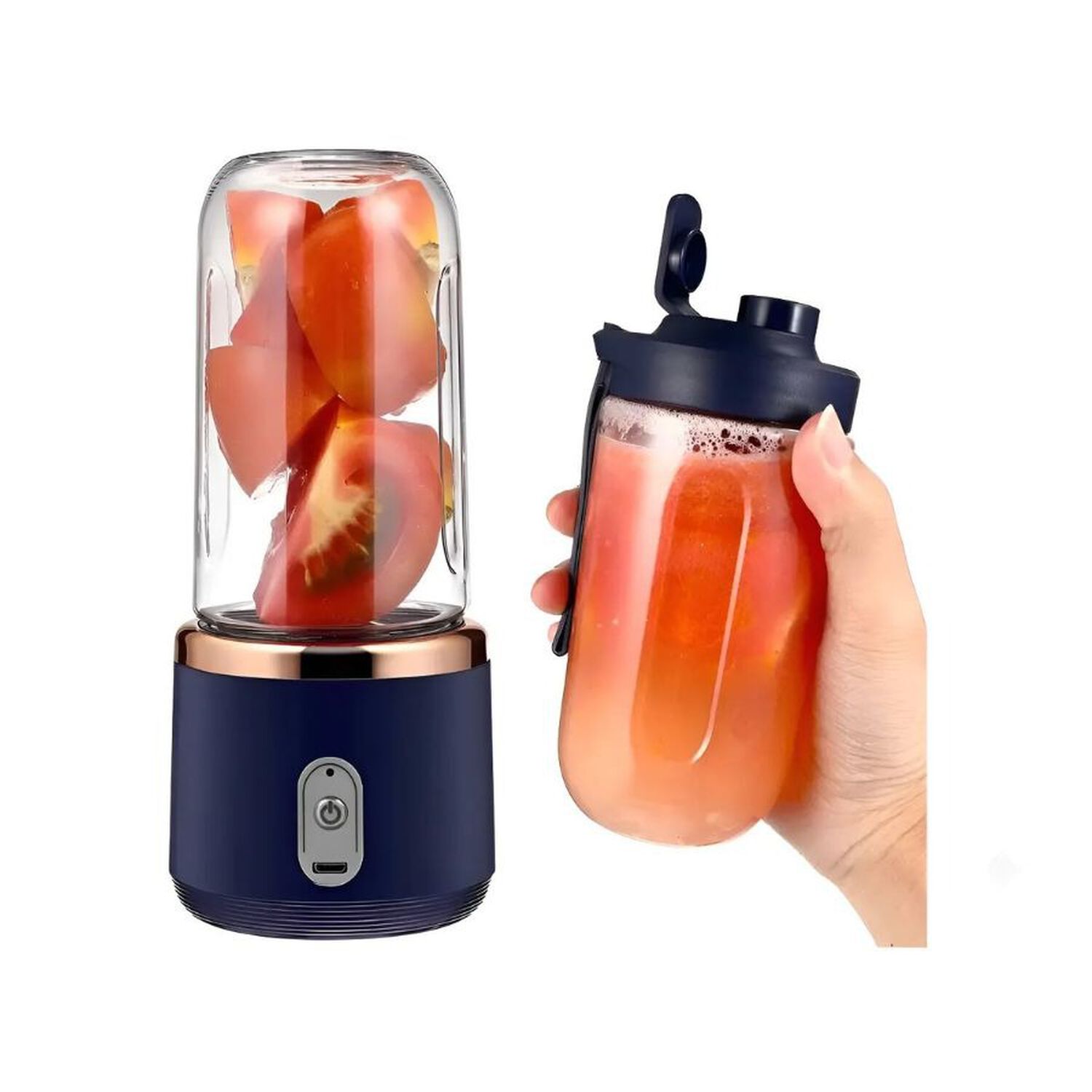 Mini Licuadora Port&aacute;til De Vaso Para Batidos 400 Ml image number 4.0