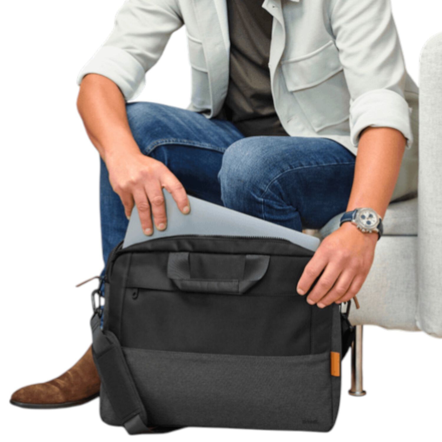 Bolso Notebook Trust Lisboa 16" Max Ultradelgado Black image number 10.0