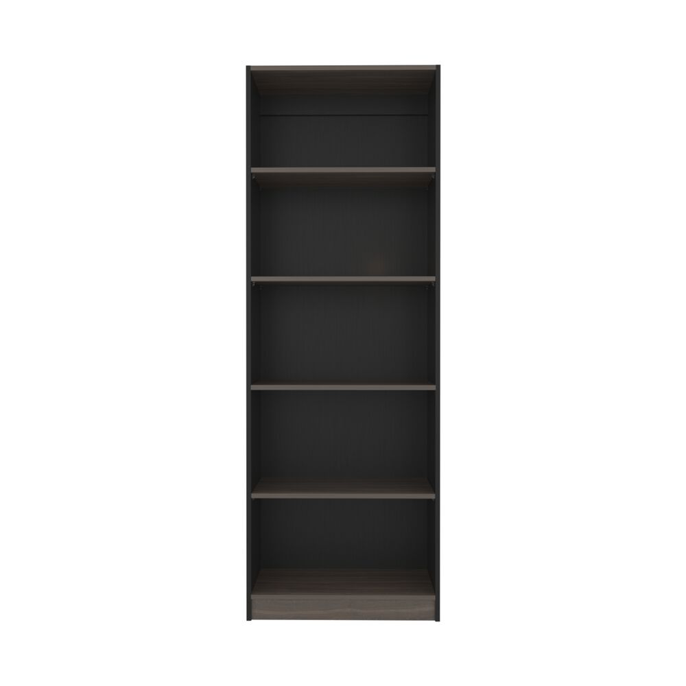 Estante Organizador De Libros Fm 180,6x62,8x29,9 Cm Negro Y Café image number 3.0