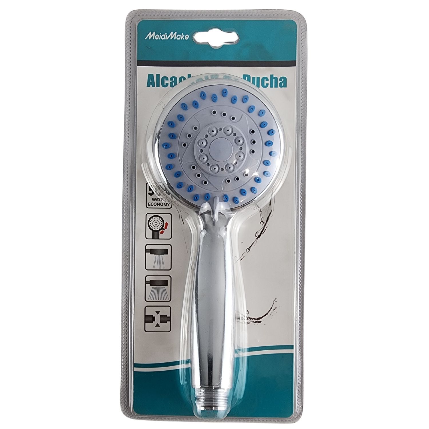 Cabezal Ducha Tipo Tel&eacute;fono 2 Modos Ajustable Ahorro Agua image number 4.0
