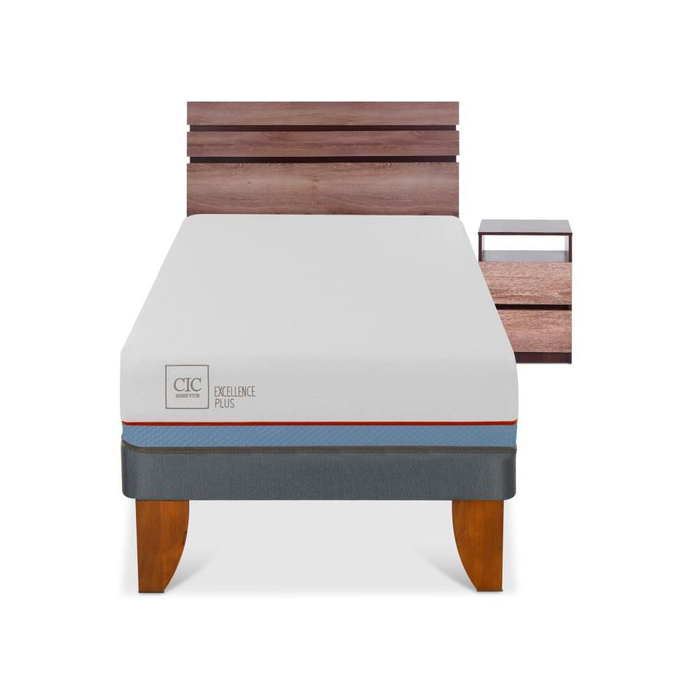 Cama Europea Cic Excellence Plus / 1 Plaza / Base Normal + Set De Maderas image number 0.0