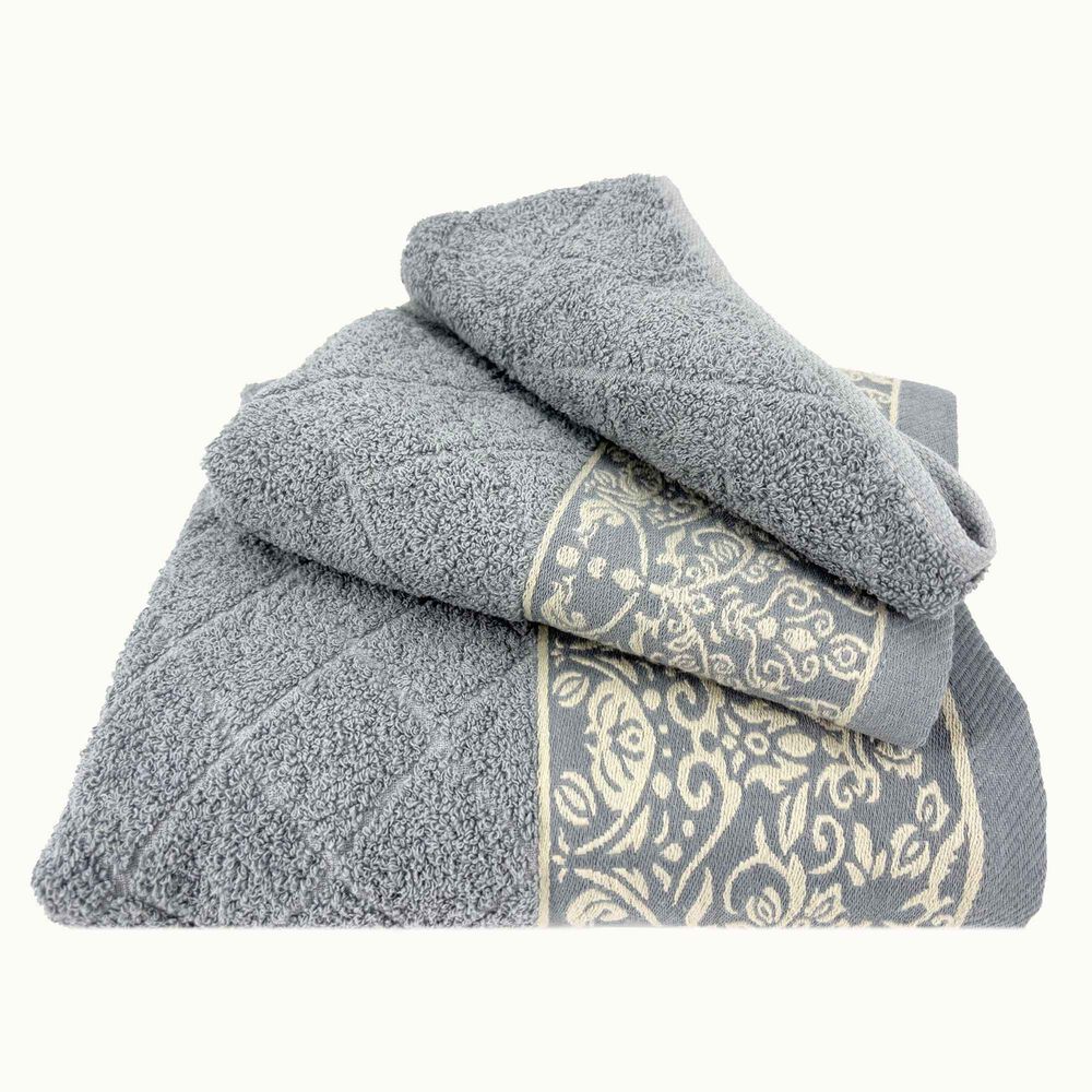 Juego Toalla Andes 3 Piezas Flores Celeste image number 1.0