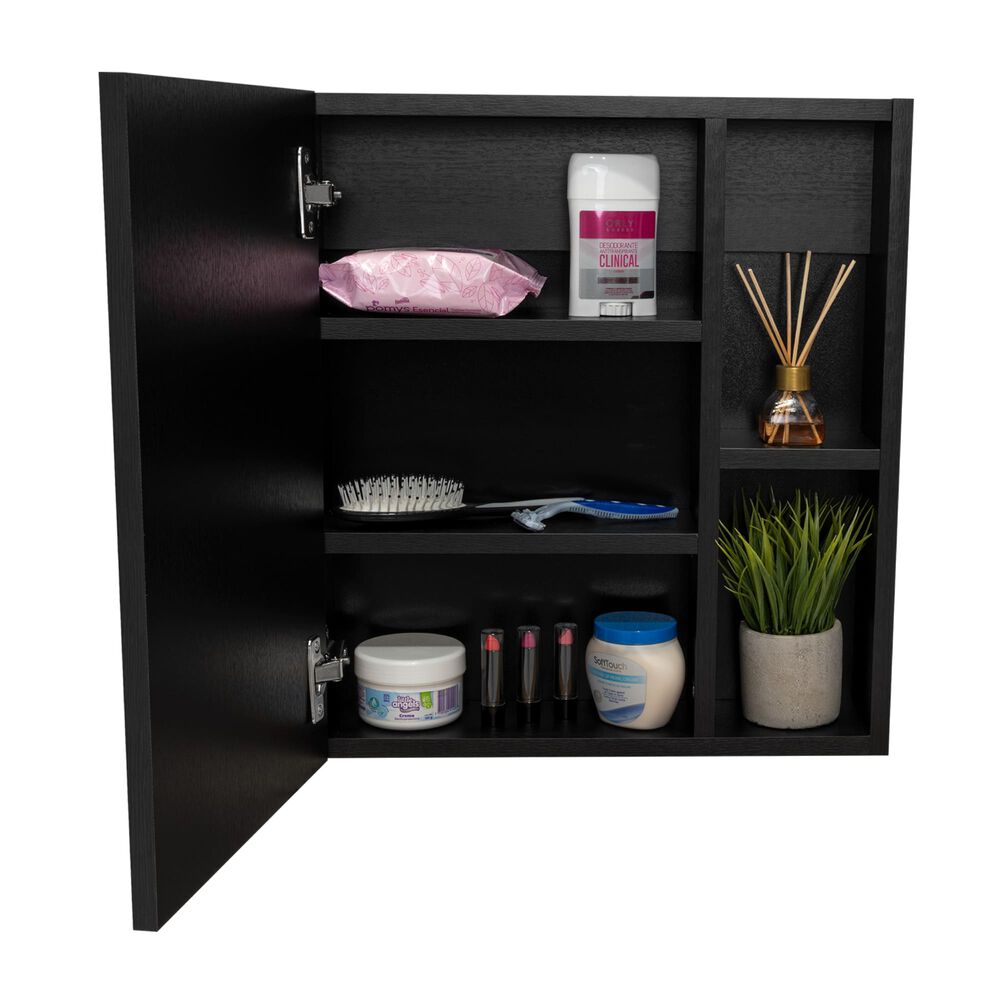 Botiquin Con Espejo 1 Puerta Fm-017n - Negro image number 1.0