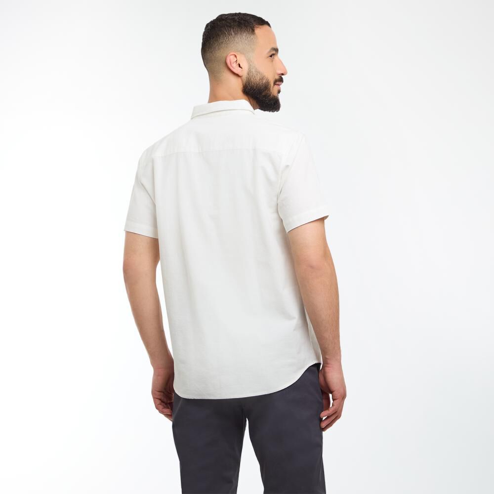 Camisa Slim Fit Manga Corta Hombre Az Black image number 3.0