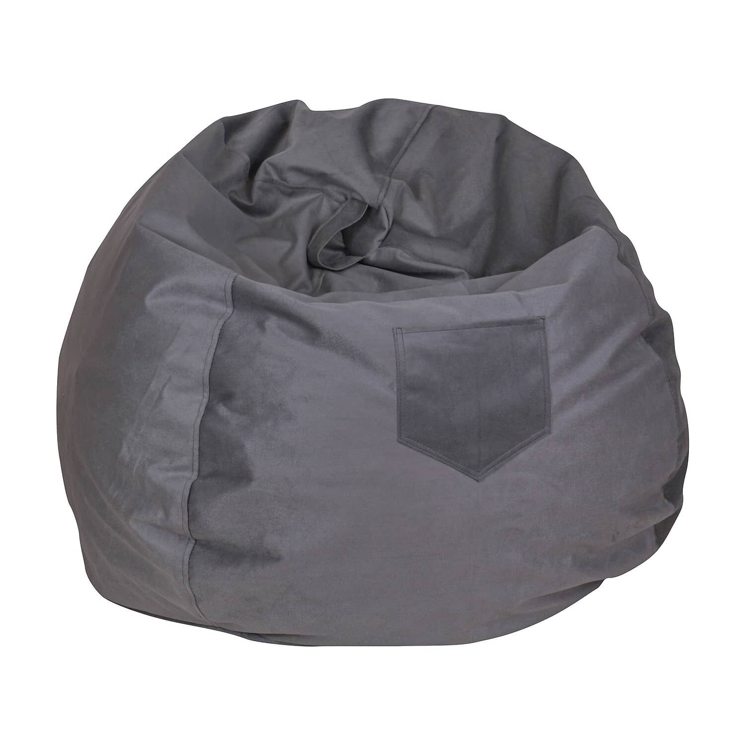 Pouf Pera Gris Felpa 100x120x120 Cm M&aacute;xima Design image number 0.0